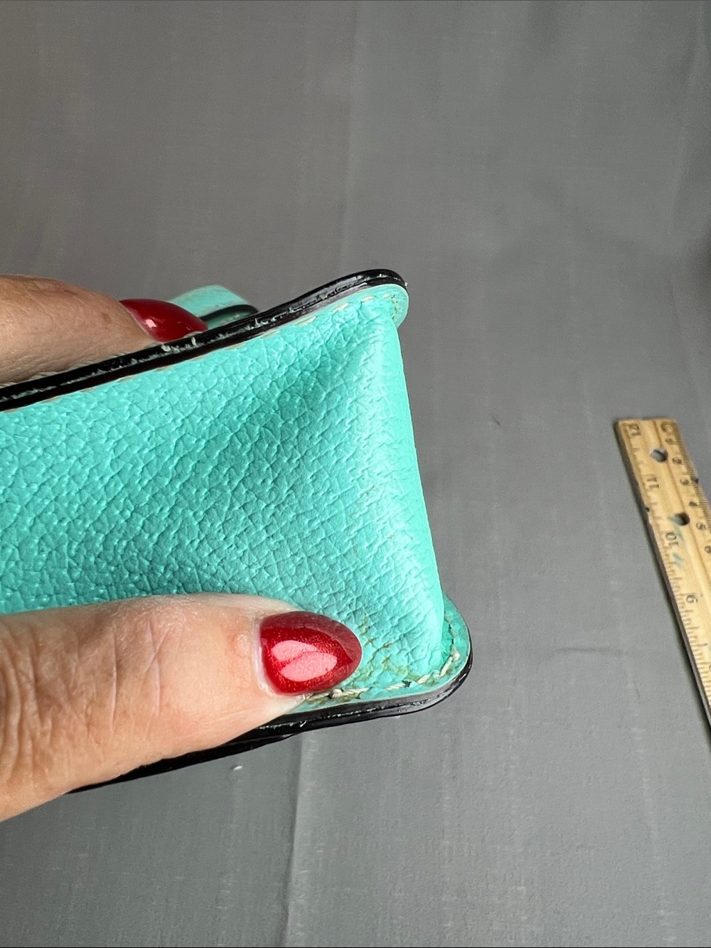 Kate Spade, teal structured Crossbody with adjustable strap - Picture 7 of 14